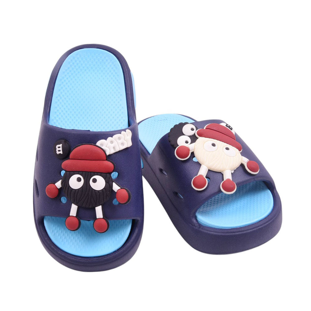BOYS SLIPPER IR 28-29 NAVY 1388-71 EVA