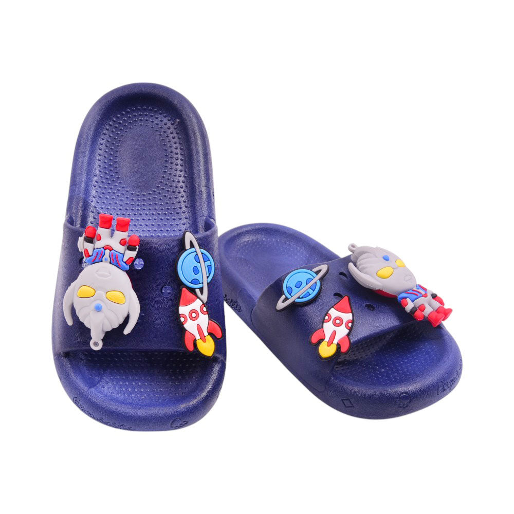 BOYS SLIPPER 30 NAVY 9627+19 PVC 26-30
