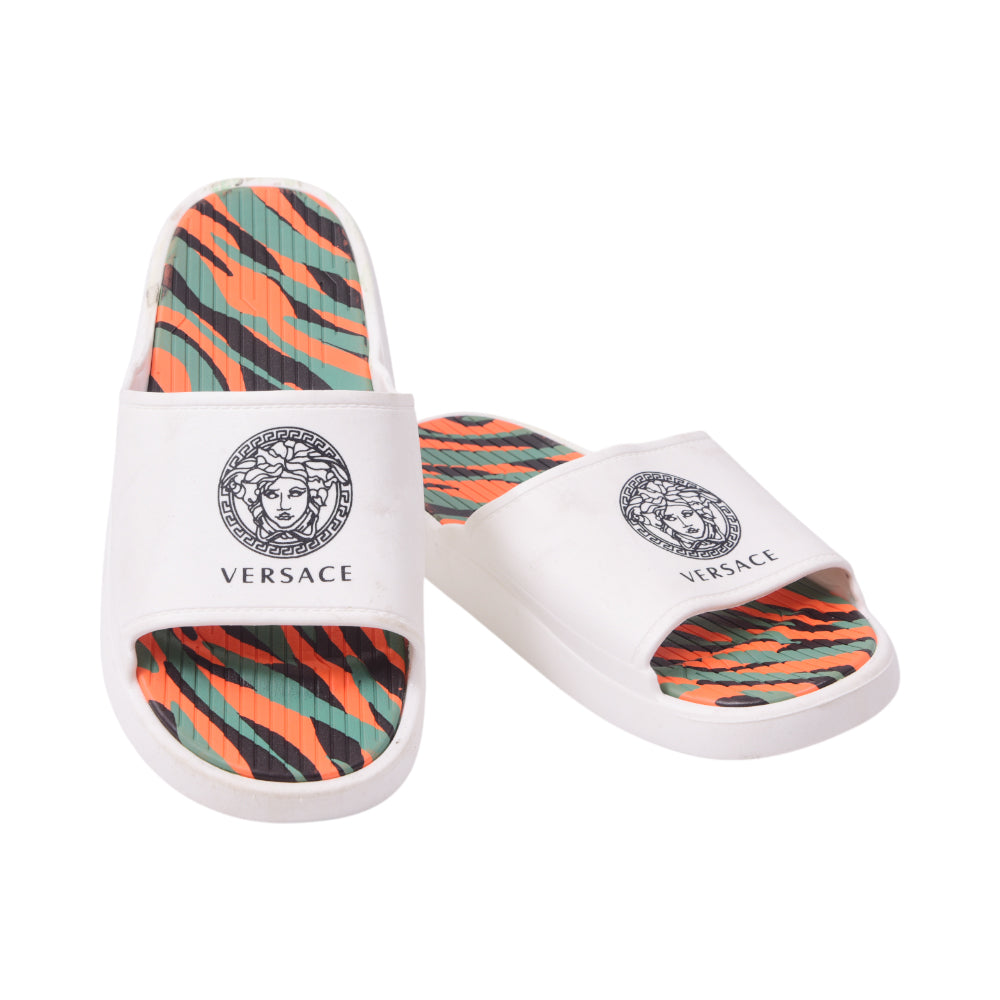 MENS SLIPPER 44 WHITE GREEN 8983+108 PVC+EVA 40-44