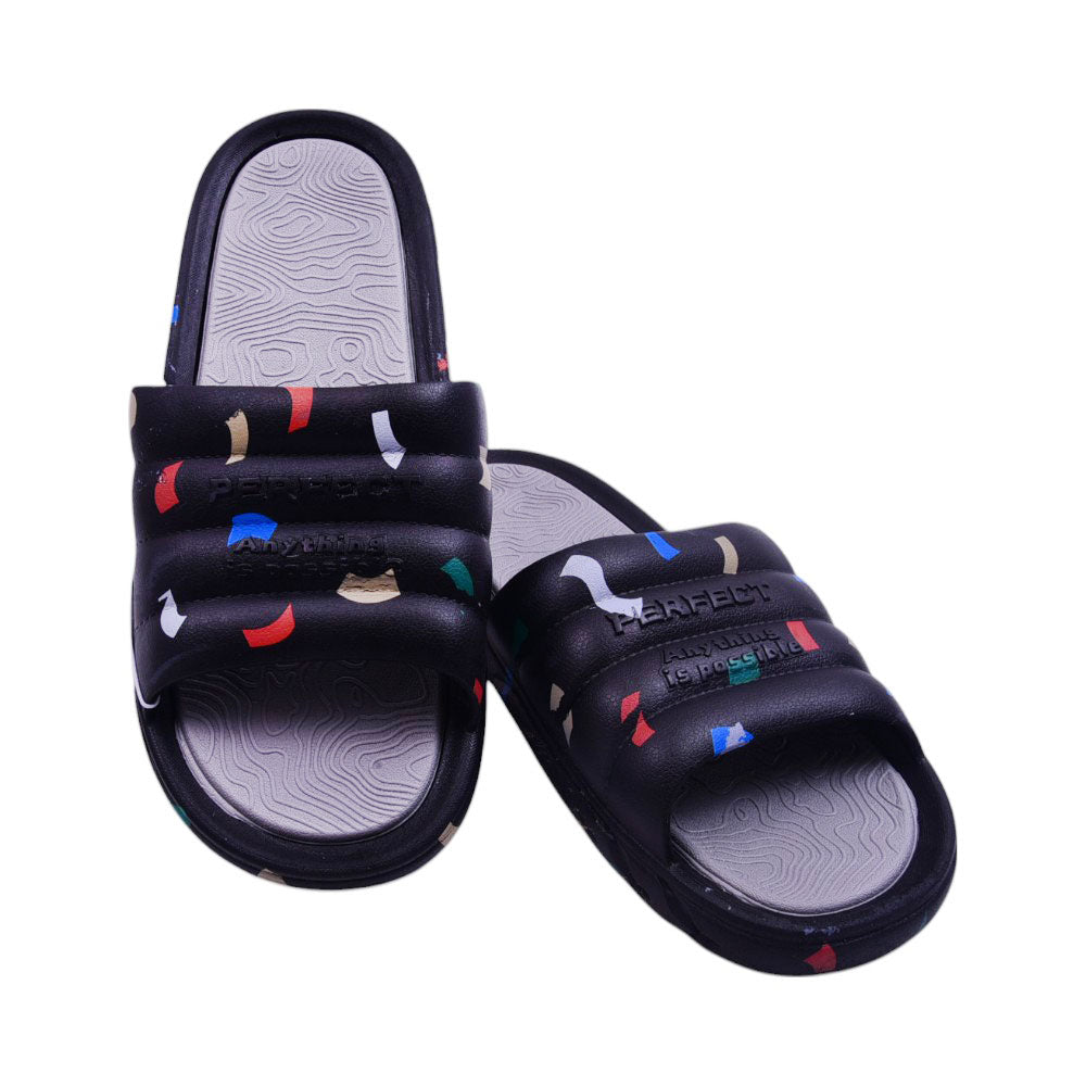 MENS SLIPPER 44 BLACK 8957+12 PVC+EVA 40-44