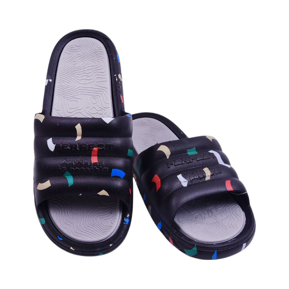 MENS SLIPPER 43 BLACK 8957+12 PVC+EVA 40-44