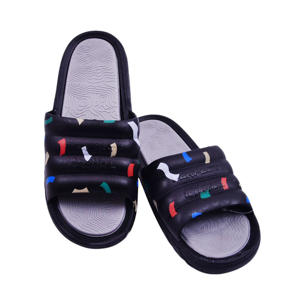 MENS SLIPPER 42 BLACK 8957+12 PVC+EVA 40-44