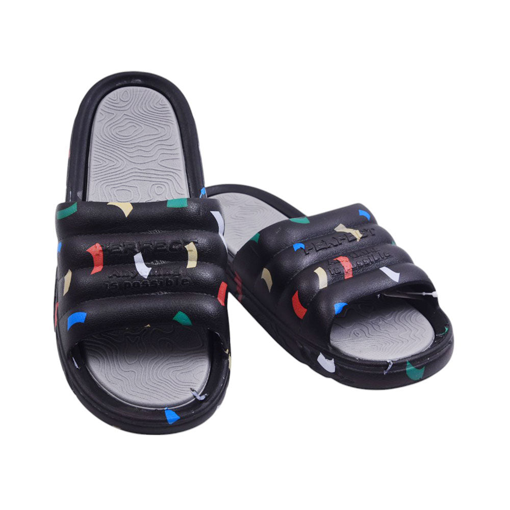 MENS SLIPPER 41 BLACK 8957+12 PVC+EVA 40-44