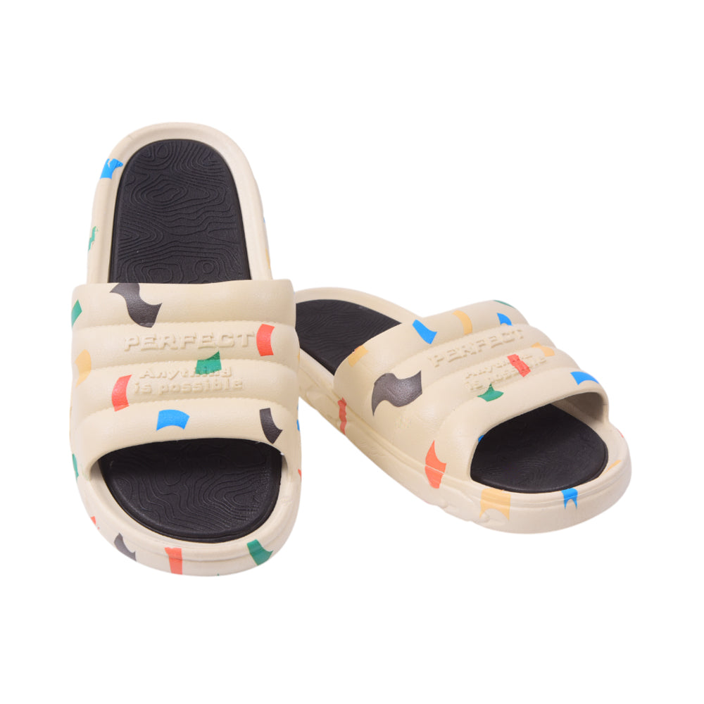 MENS SLIPPER 40 BEIGE 8957+12 PVC+EVA 40-44