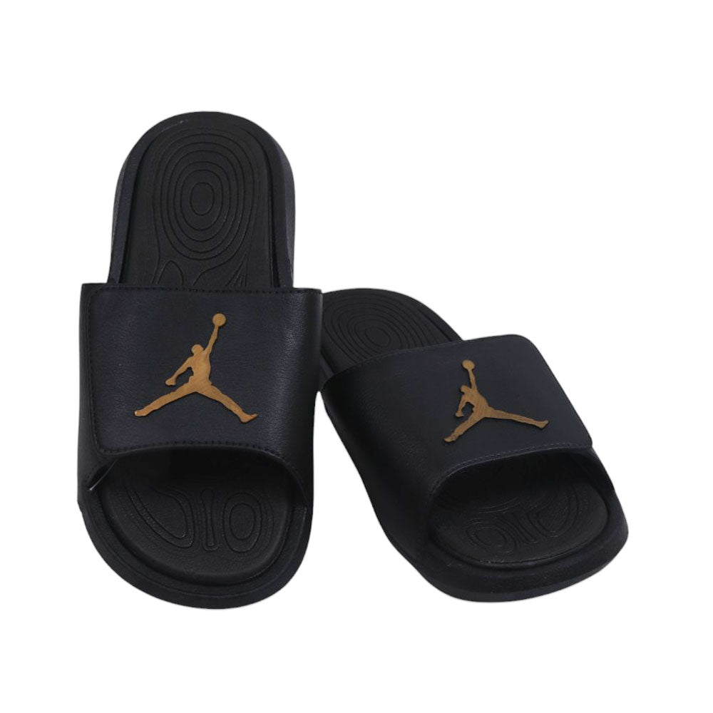 MENS SLIPPER 41 BLACK & GOLDEN 8910+1 PVC+EVA 40-45