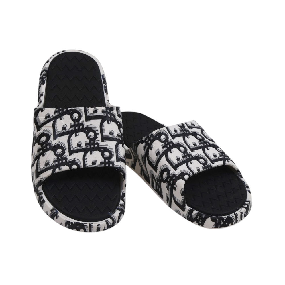 MEN SLIPER 40 BLACK & WHITE 8888W+61 PVC+EVA 40-44