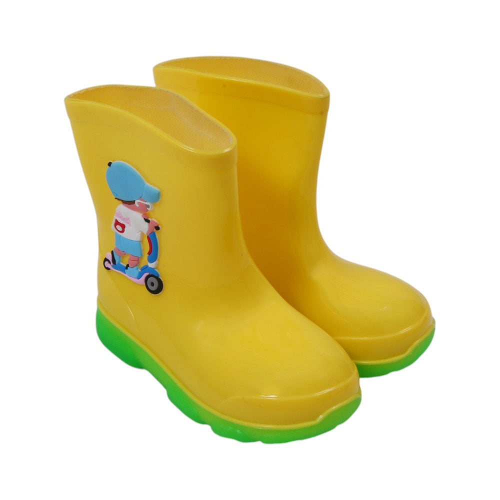 UNISEX RAIN SHOES IR 32 YELLOW NO.635 PVC 31-35