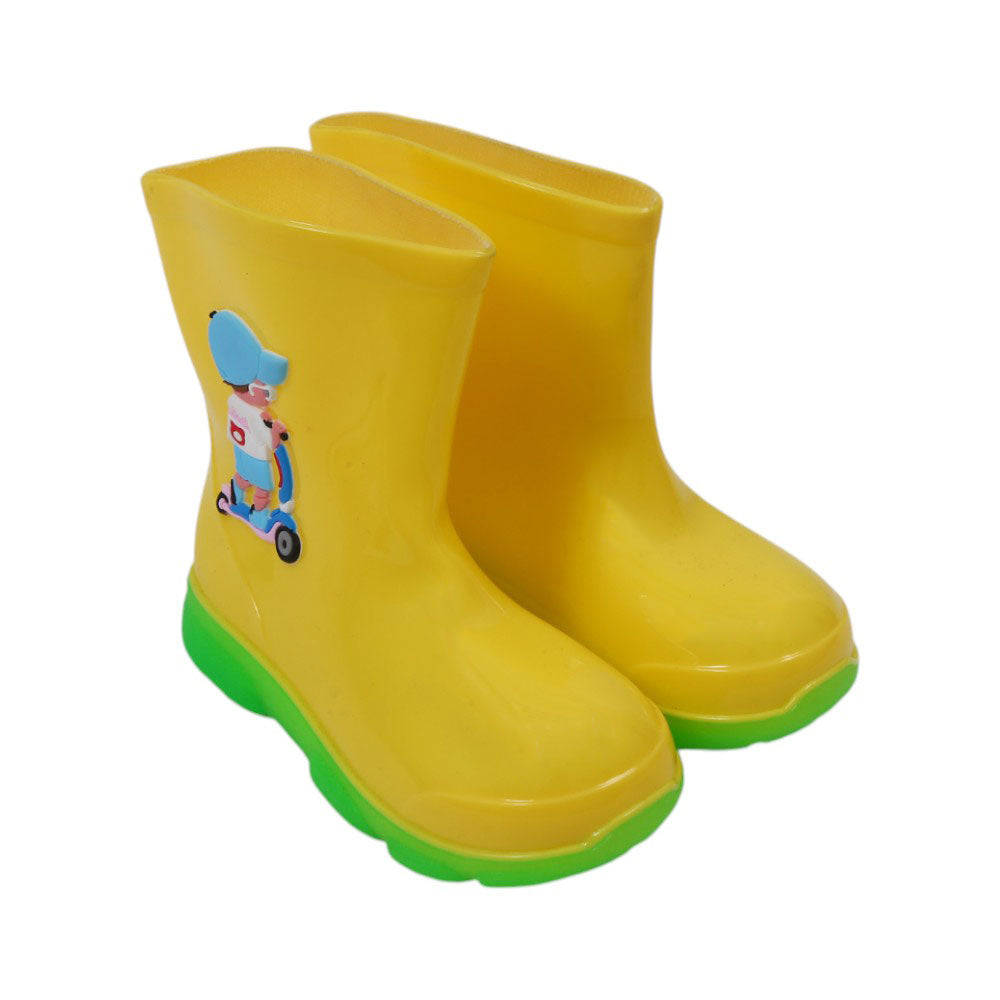 UNISEX RAIN SHOES IR 34 YELLOW NO.635 PVC 31-35
