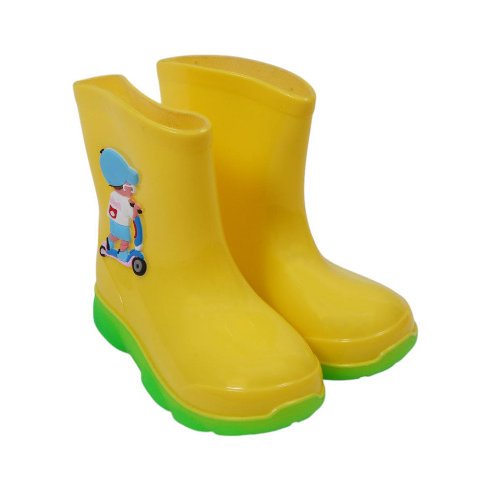 UNISEX RAIN SHOES IR 35 YELLOW NO.635 PVC 31-35