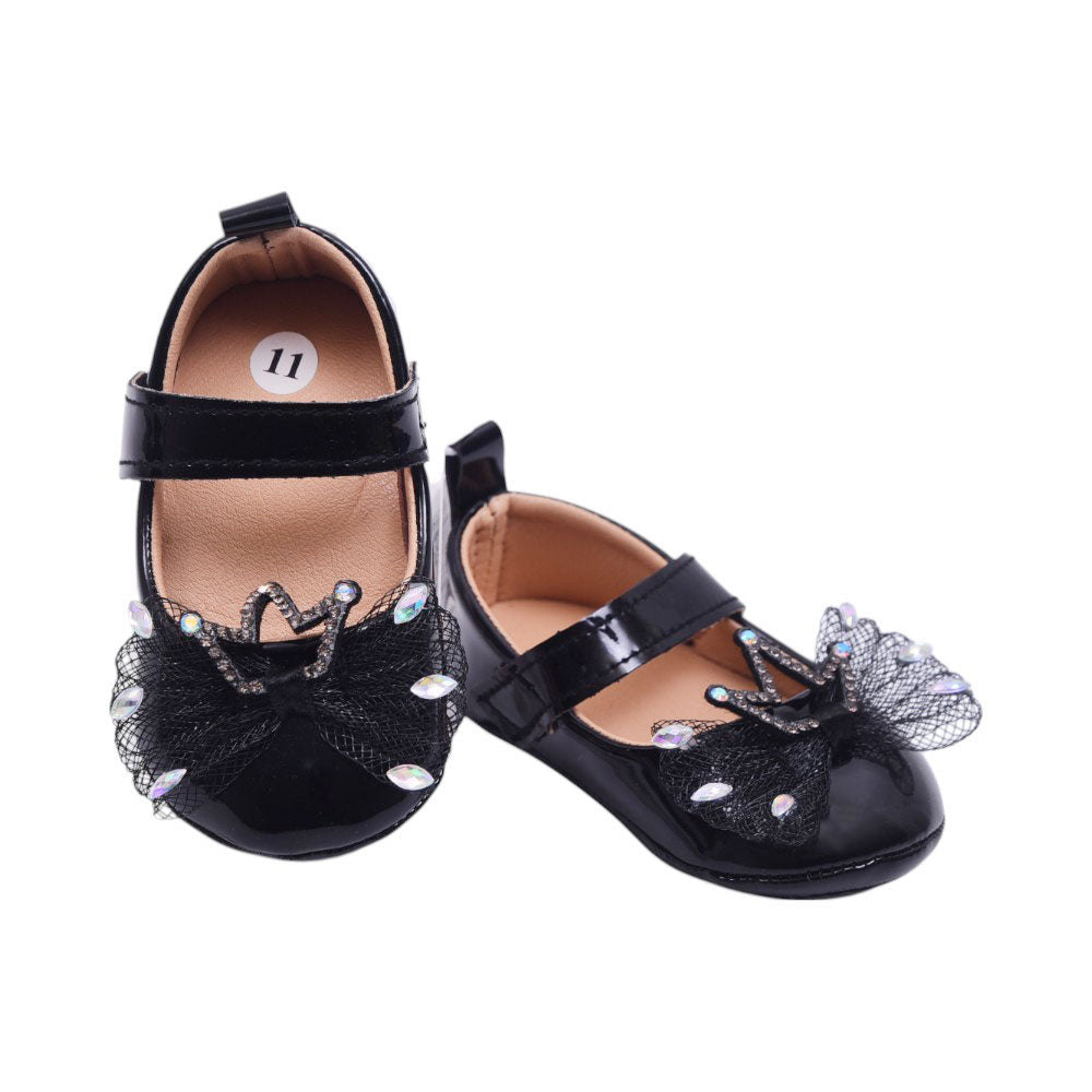 GIRLS PUMPS BLACK 11 W-3 11-13