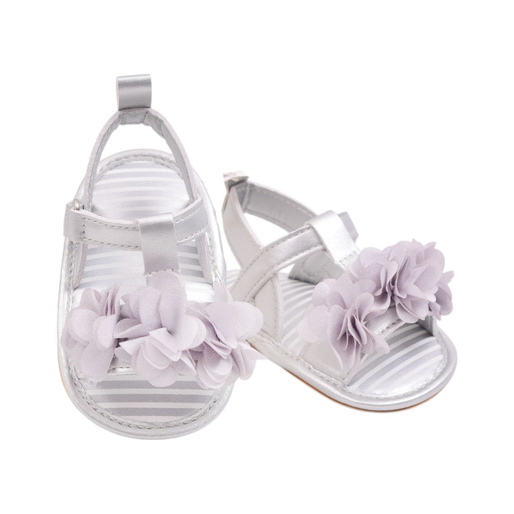 GIRLS SANDAL 11 SILVER W-5 11-13 Y.T