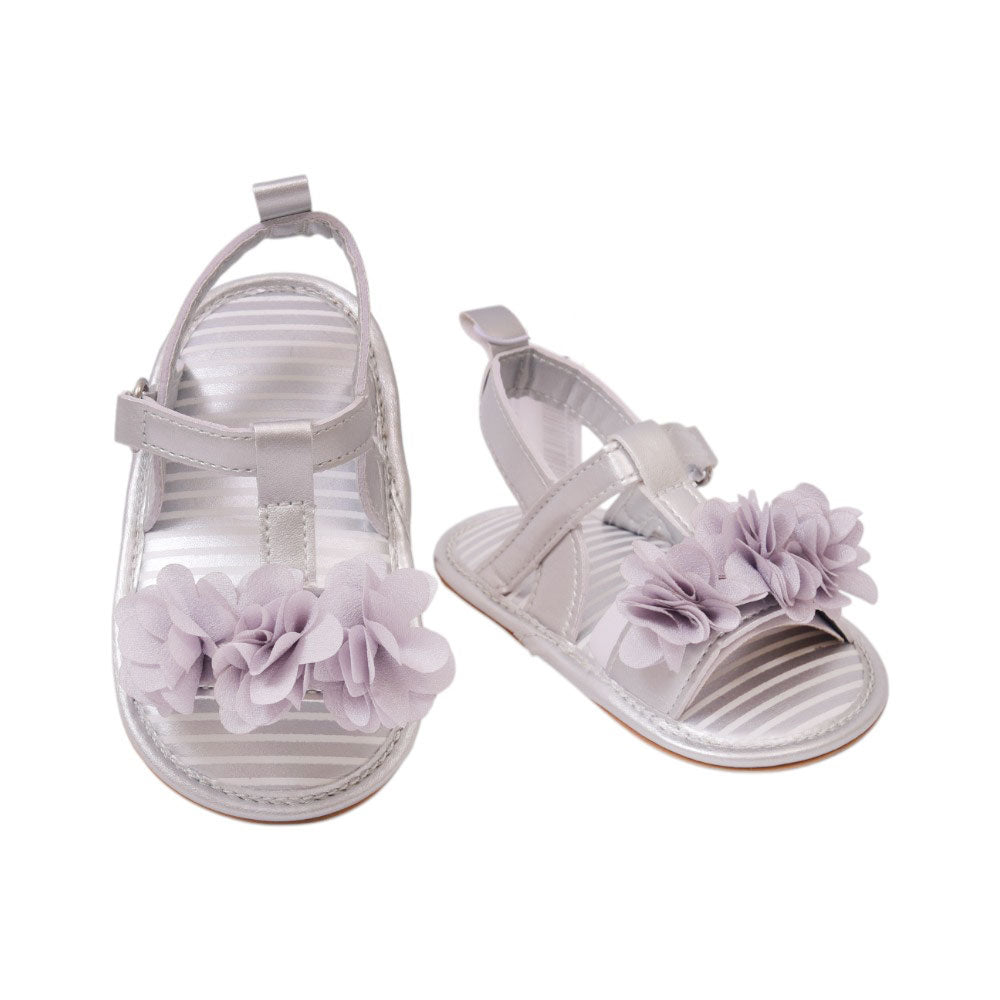 GIRLS SANDAL 13 SILVER W-5 11-13 Y.T