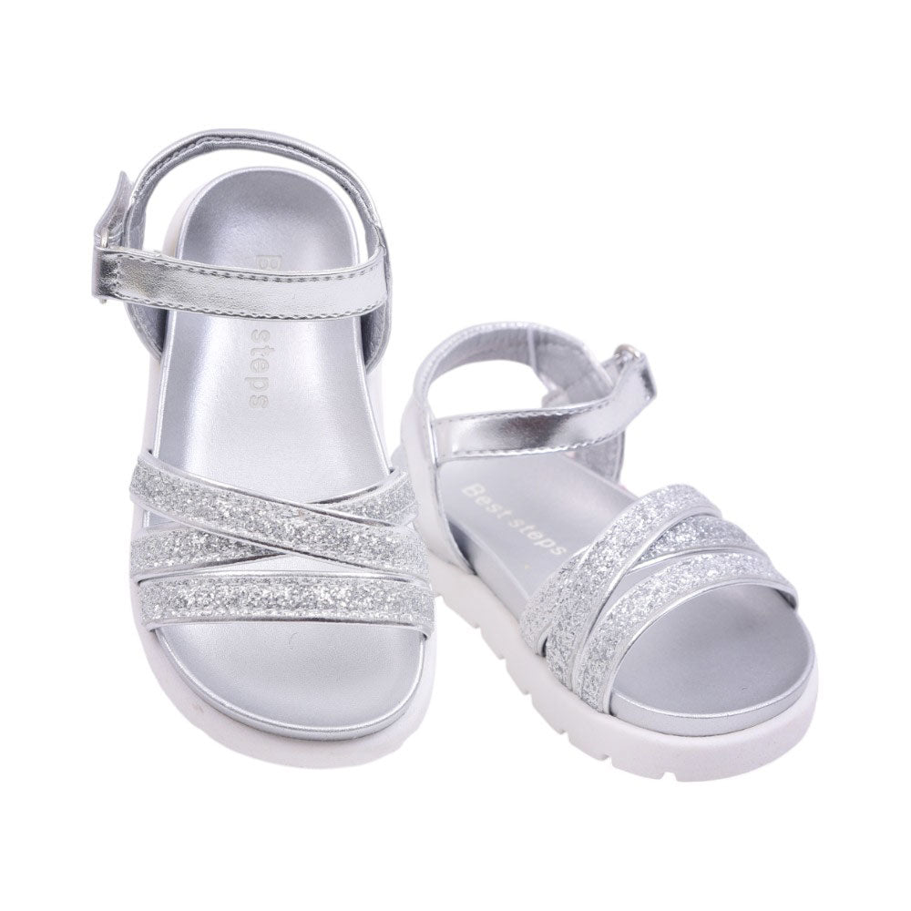 GIRLS SANDAL 22 SILVER 1950-20 21-26