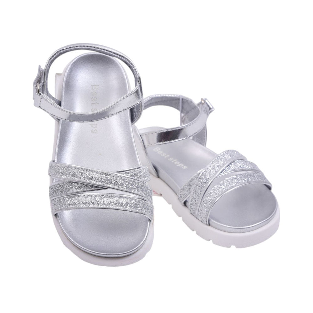 GIRLS SANDAL 25 SILVER 1950-20 21-26