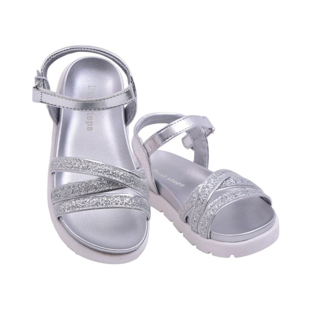 GIRLS SANDAL 26 SILVER 1950-20 21-26