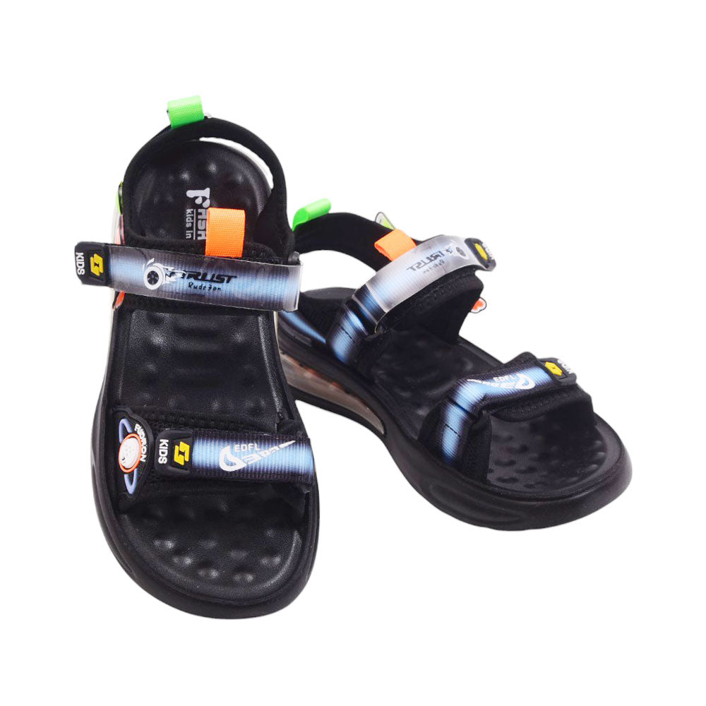 BOYS SANDAL 37 GREEN-BLACK B2401 32-37