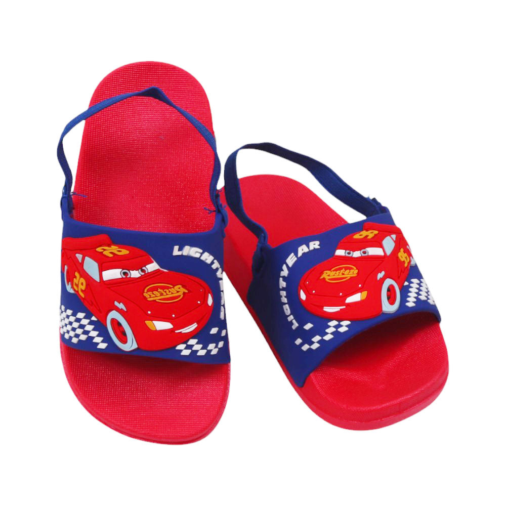 BOYS SLIPPER BACK STRAP 22-23 RED WY7132 18-23