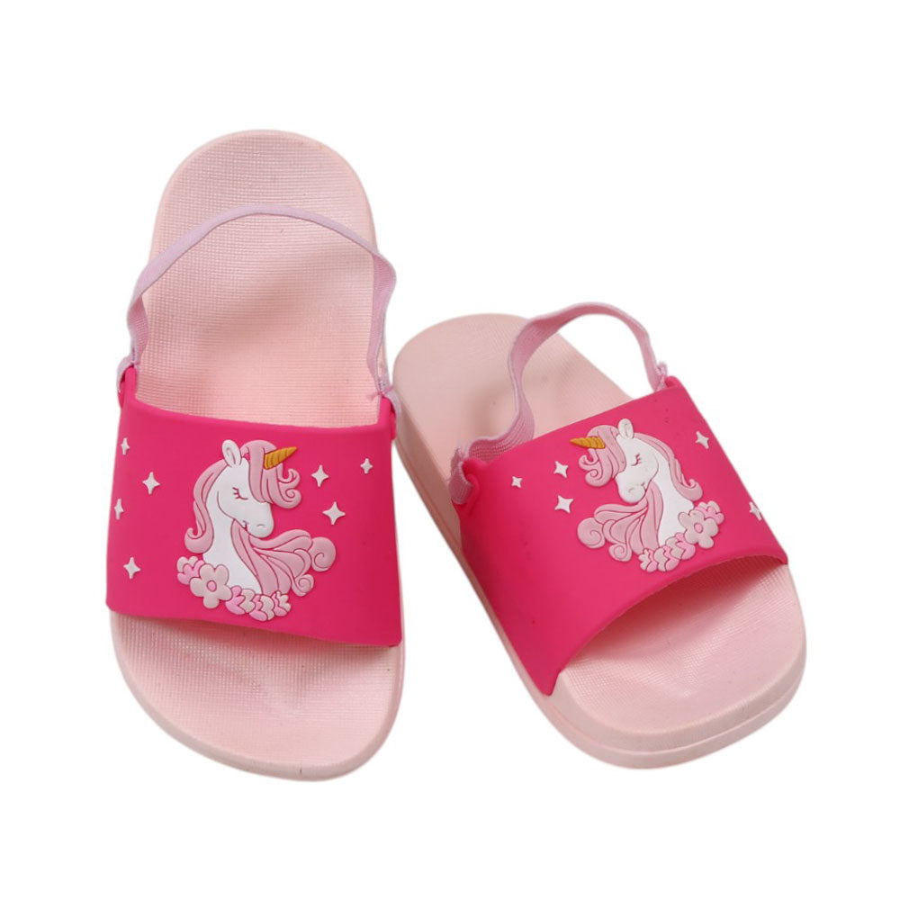 GIRLS SLIPPER BACK STRAP 18-19 PINK WY7082 18-23