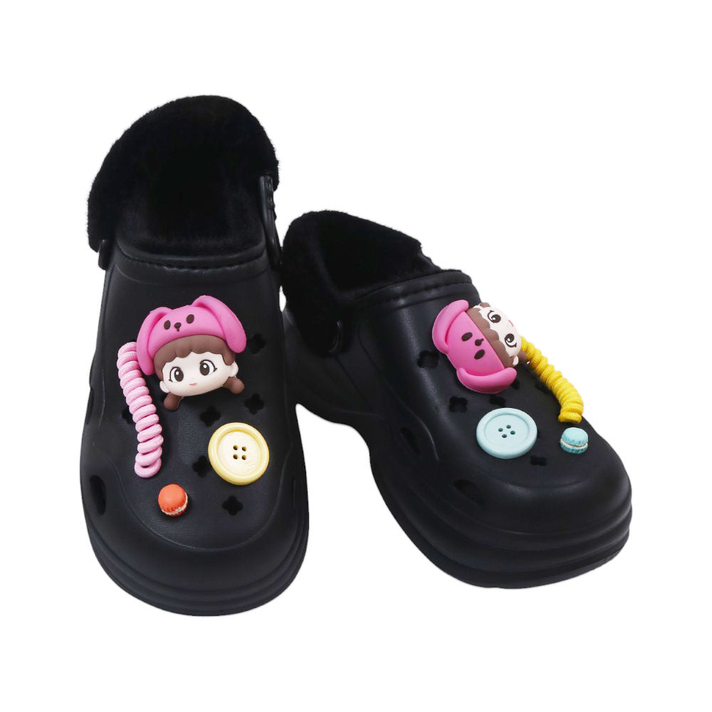 LADIES CARPET CROCK 38-39 IR-24 BLACK 9956-8 35-40