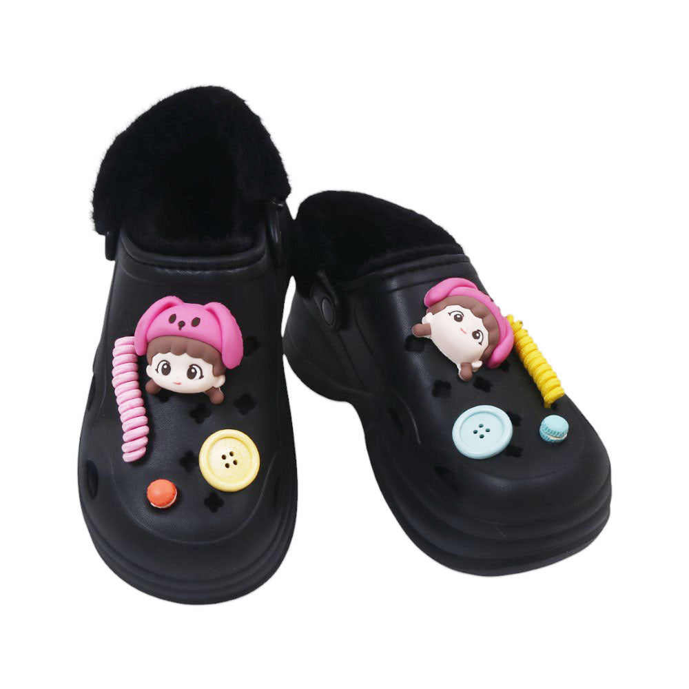LADIES CARPET CROCK 37-38 IR-24 BLACK 9956-8 35-40