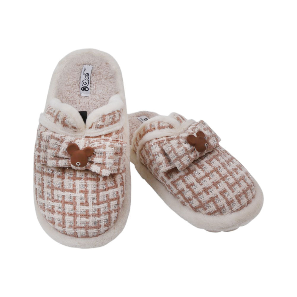 LADIES CARPET SLIPPER 36-37 IR-24 BROWN 2599 36-41