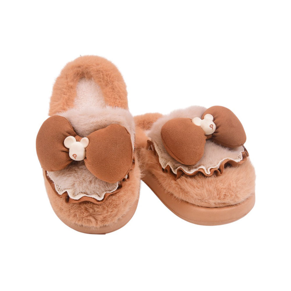 GIRLS CARPET SLIPPER 28-29 IR-24 BROWN 2609 28-33