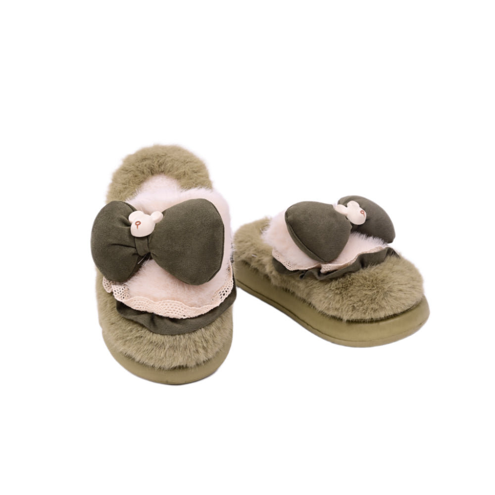 GIRLS CARPET SLIPPER IR-24 GREEN 2609 28-33