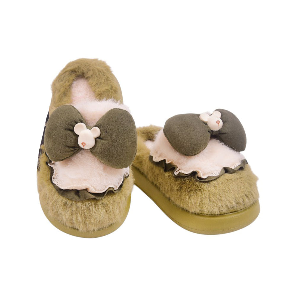 GIRLS CARPET SLIPPER 30-31 IR-24 GREEN 2609 28-33