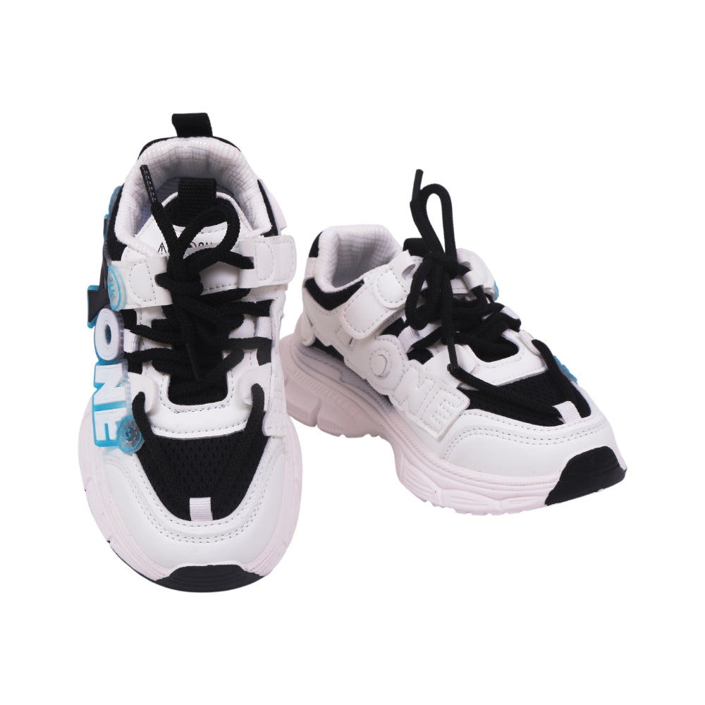 BOYS JOGGER IR 30 WHITE/BLACK C9811 29-34