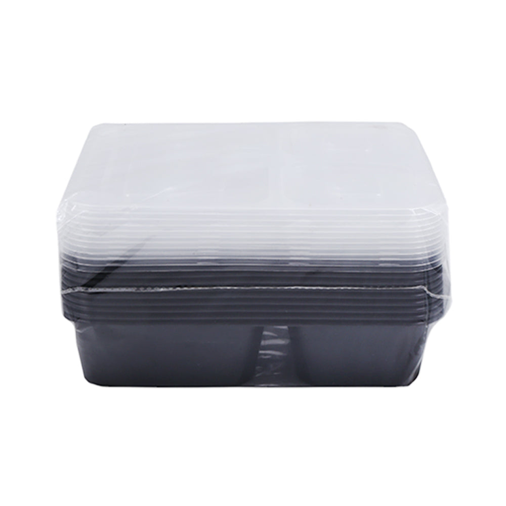 P-PAK DISPOSABLE PLATE 3 PORTION W/COVER 10PC PACK