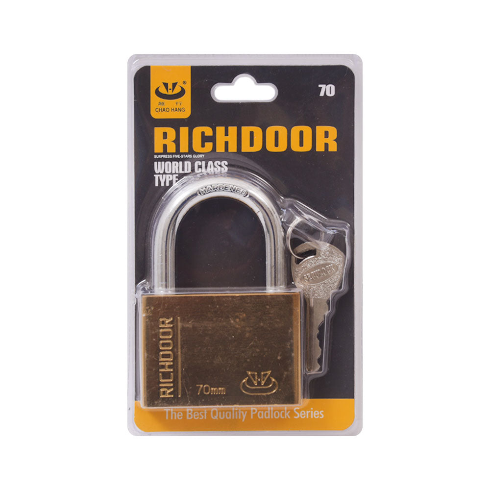 RICHDOOR PAD LOCK 70 MM GOLDEN IR 70/M65-72