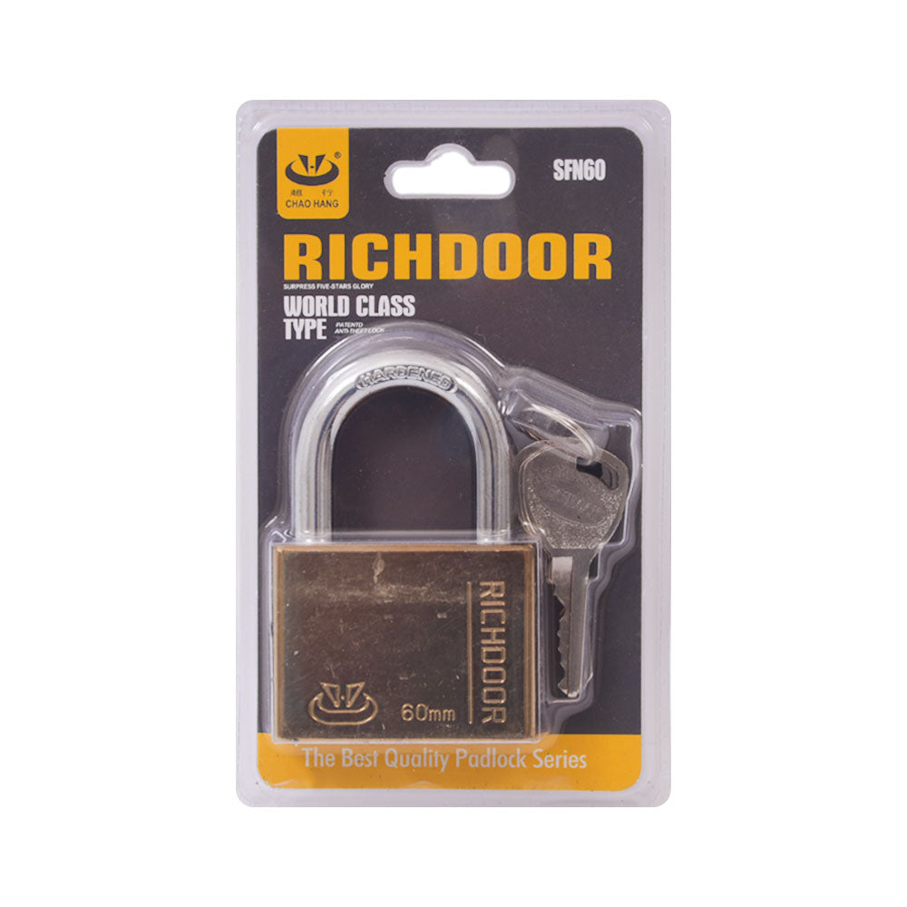 RICHDOOR PAD LOCK 60 MM GOLDEN IR SFN60/M57-64
