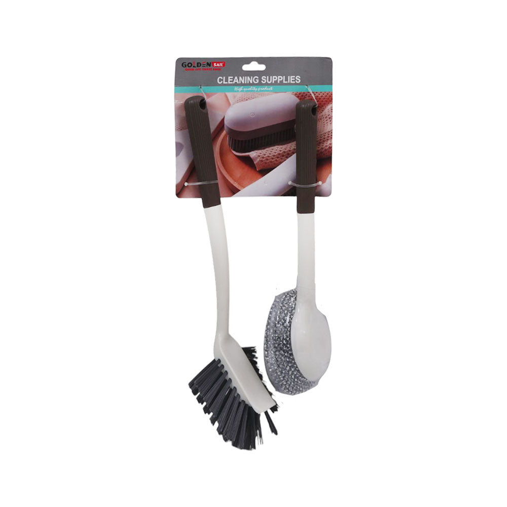 GOLDEN SAIL DISH WASHING BRUSH & SPIRAL 2PC IR 521-254