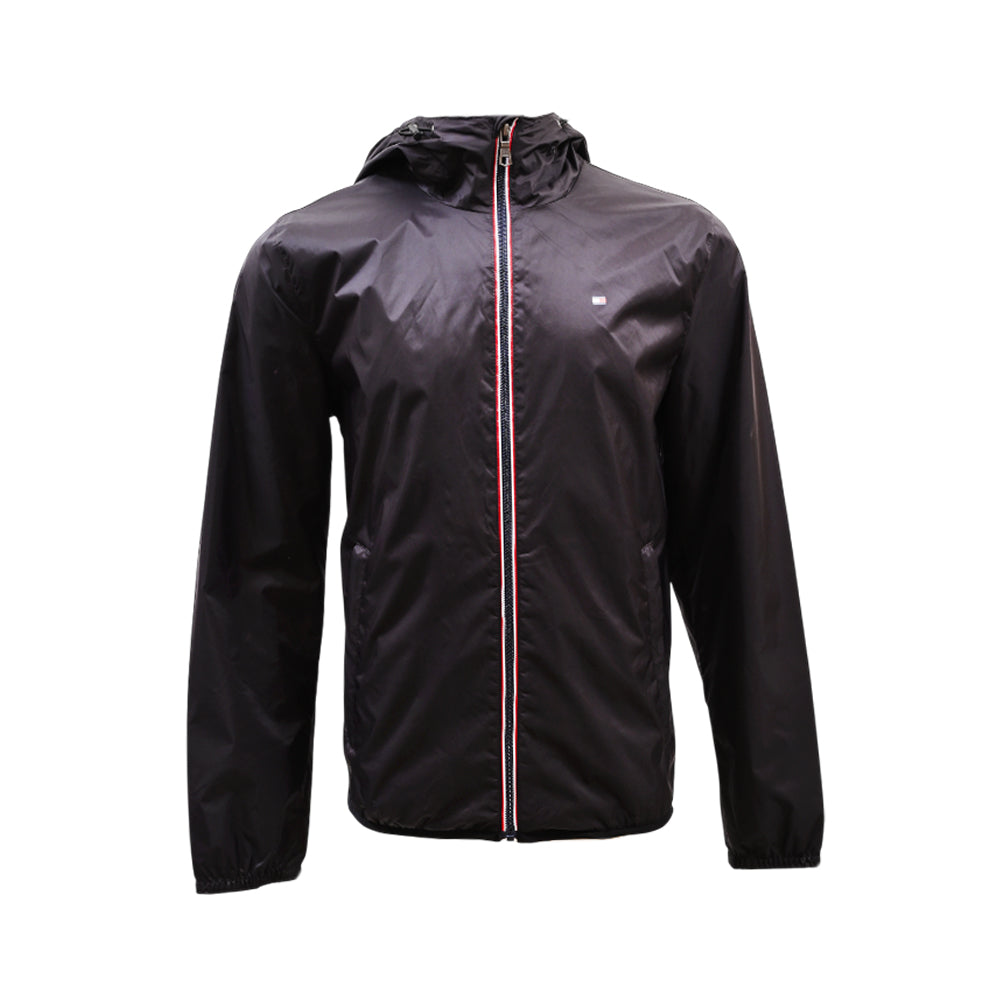 TH MEN L/S RAIN HOODIE 157AN076 BLK S (IRW) (CMSB)