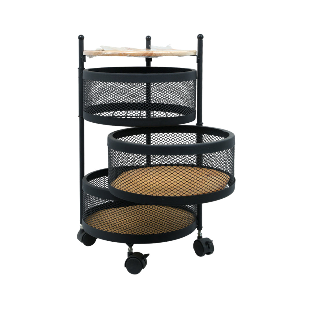 KITCHEN TROLLEY 3TIRE METAL 111188