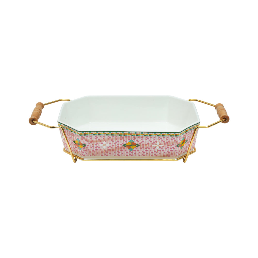 DISH WITH STAND RECTANGULAR ONE MORE IR 7125D-11.5R-D290P