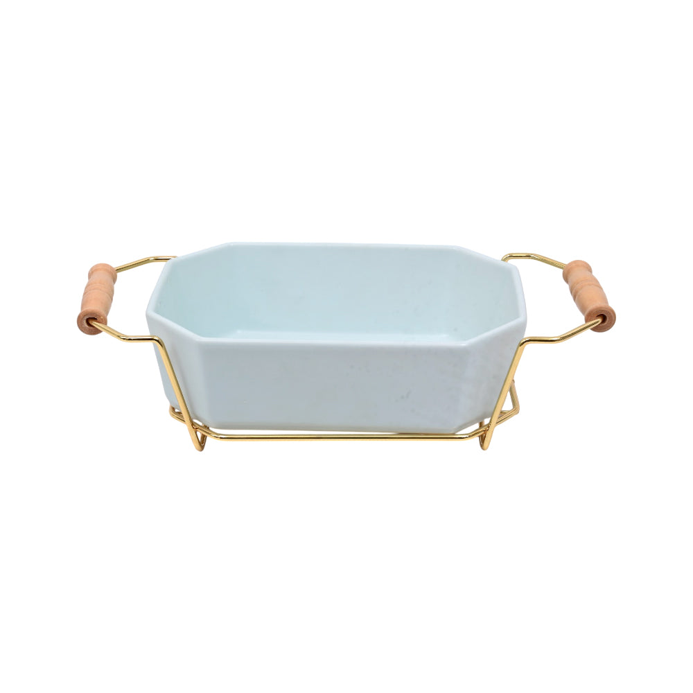 DISH WITH STAND RECTANGULAR ONE MORE IR 7125D-C524-9.5R
