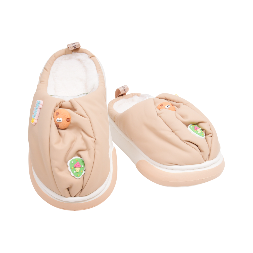 GIRLS CARPET SLIPPER IR 30-31 CREAM 88-57 30-35