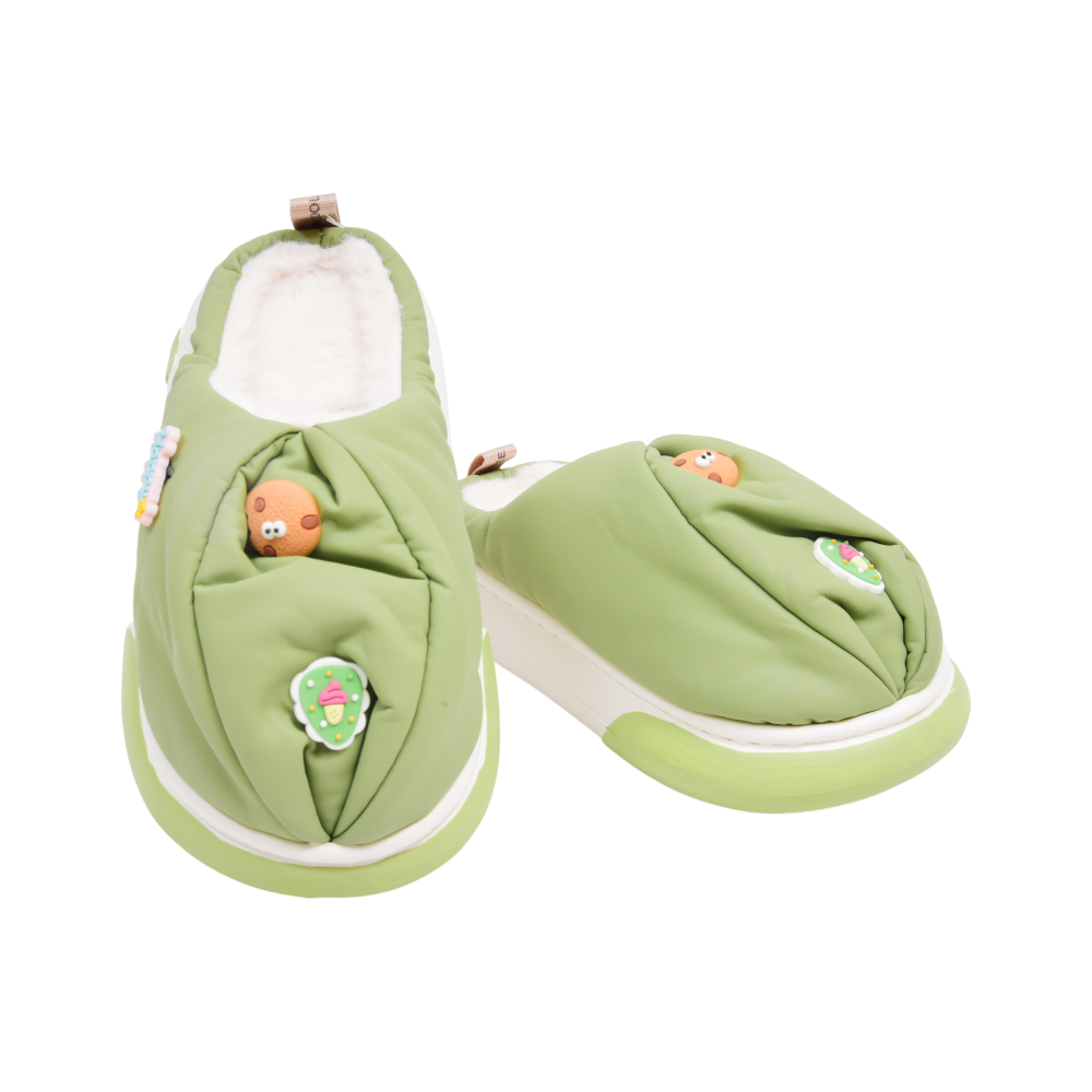 GIRLS CARPET SLIPPER IR 32-33 GREEN 88-57 30-35