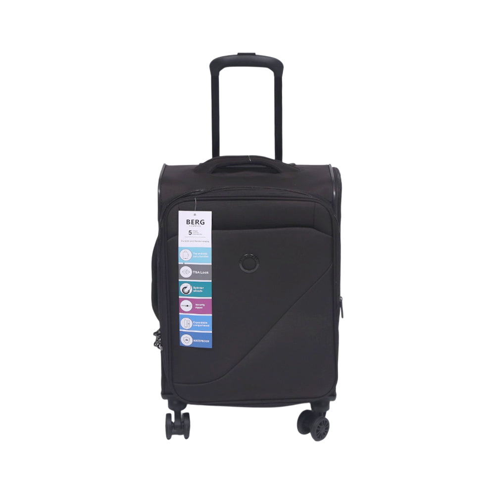 BERG GERMAN TROLLEY CASE DESTINATION BLACK 20 INCH
