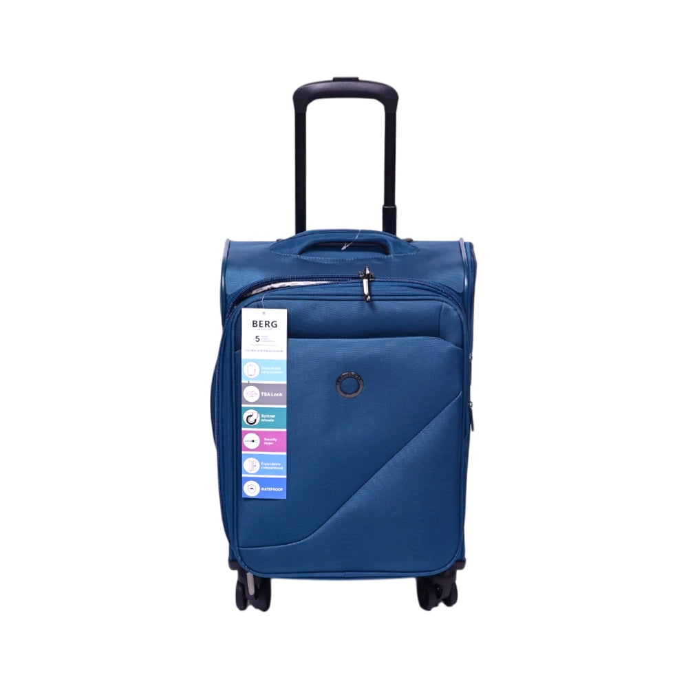 BERG GERMAN TROLLEY CASE DESTINATION BLUE 20 INCH