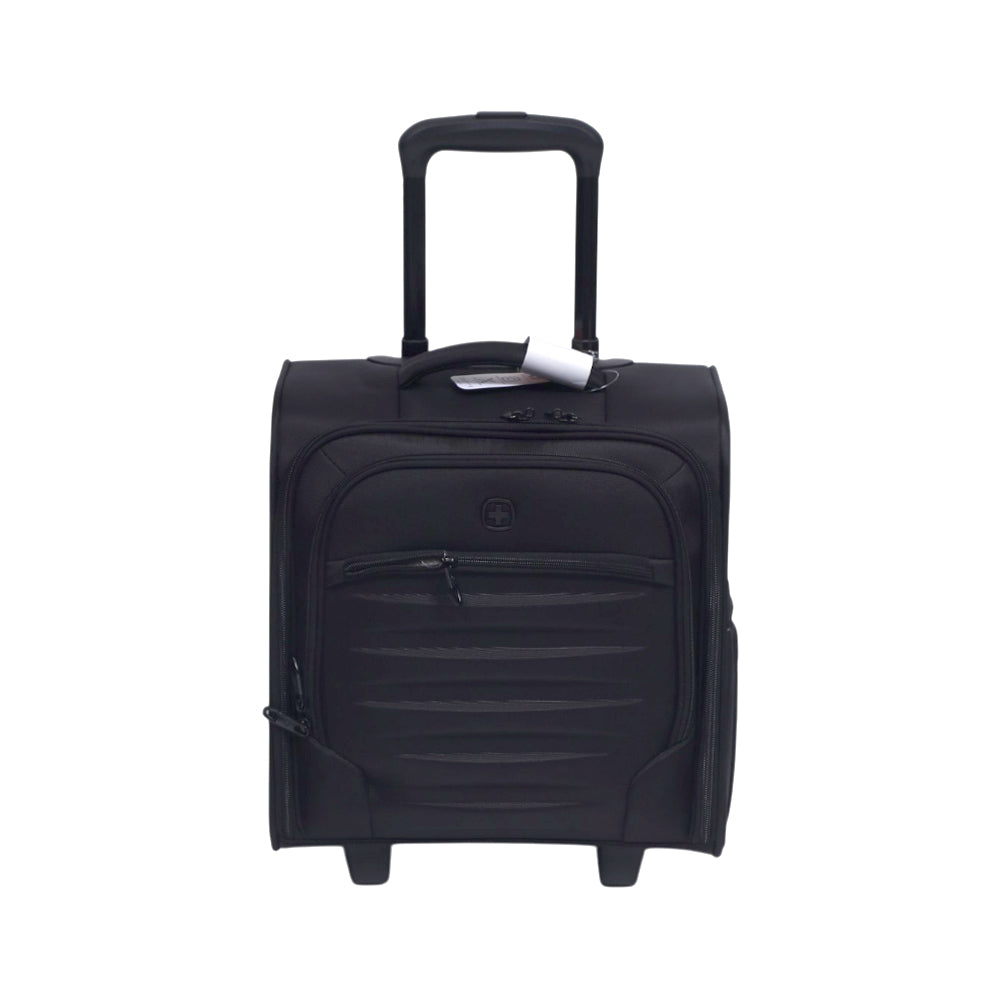 SWISS GEAR TROLLEY CASE CHECK LITE CREW BAG BLACK 16 INCH