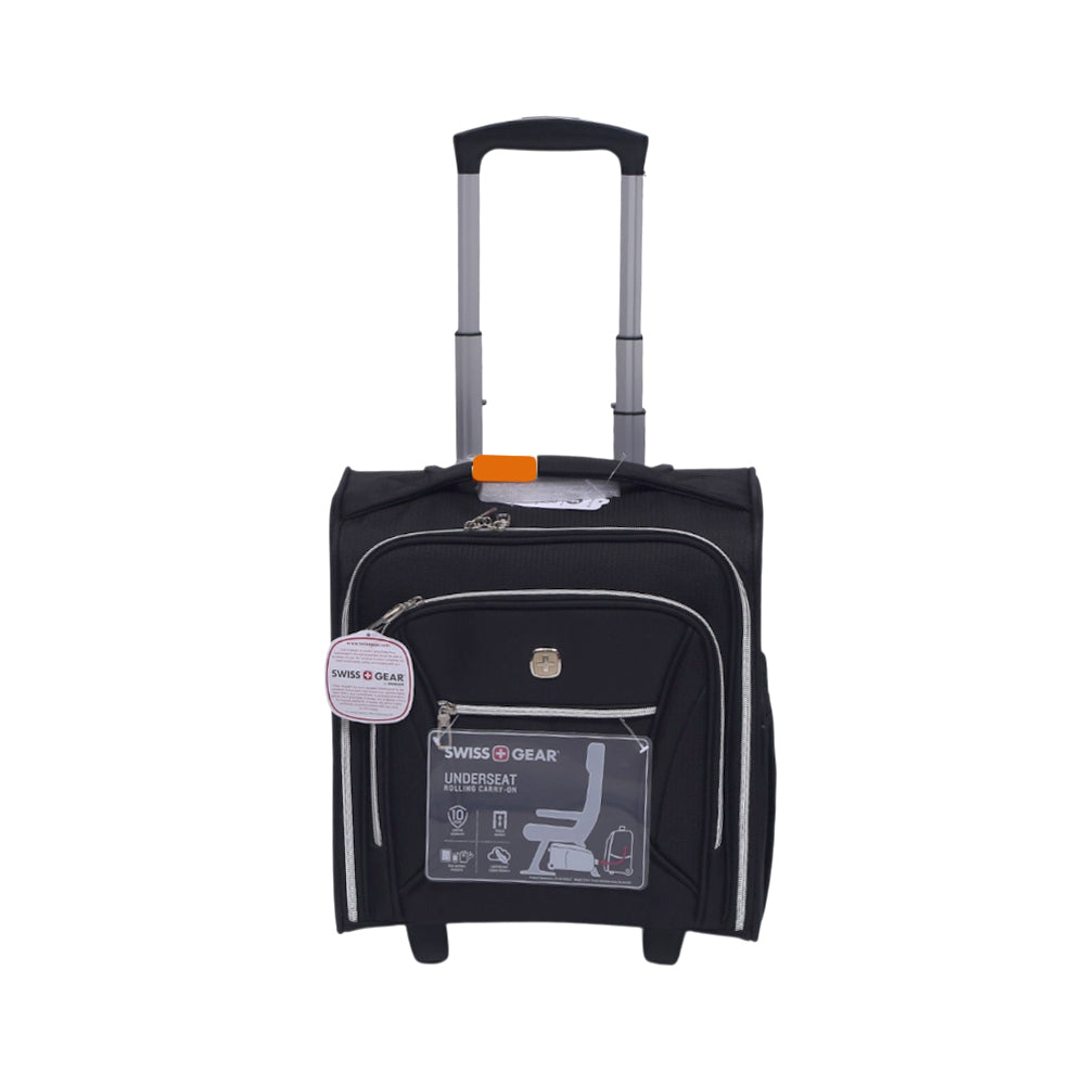SWISS GEAR TROLLEY CASE CHECK LITE CREW BAG PLUS BLACK 16 IN