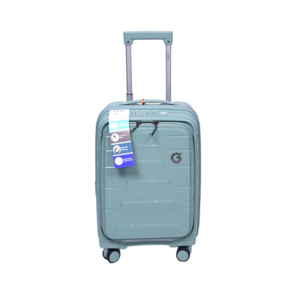 GOBY LONDON TROLLY CASE EUAN GREEN 20 INCH