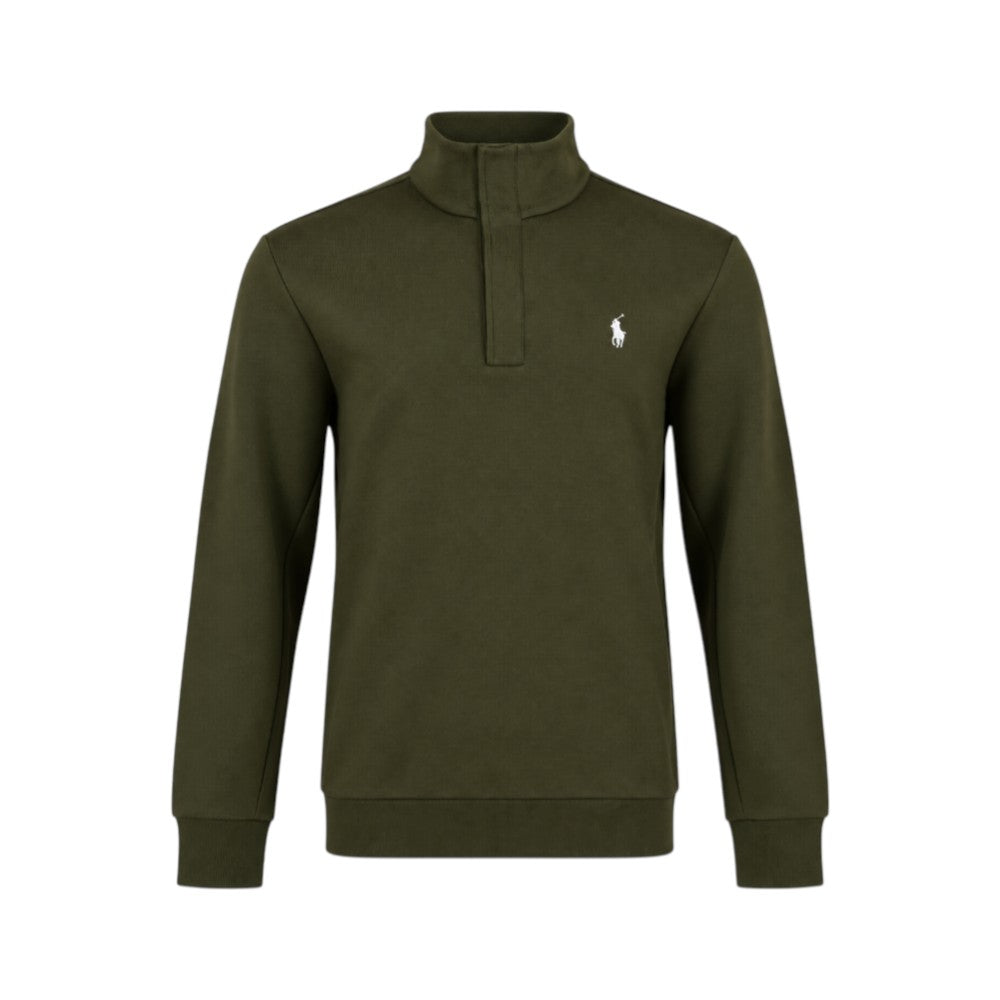 RL MEN L/S MOCK NECK PULLOVER UPPER 185012 GRN (IR)