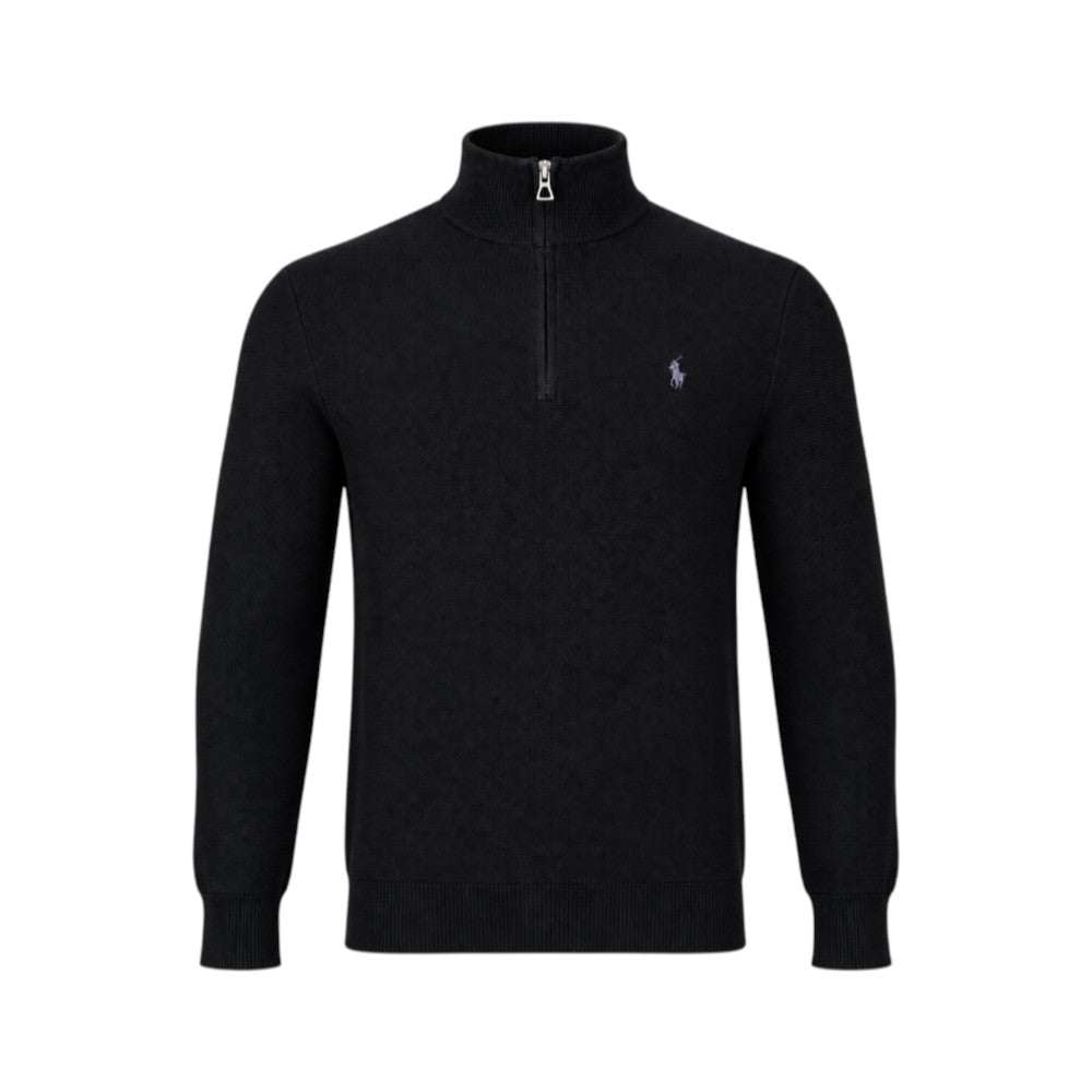 RL MEN L/S H-ZIPER PULLOVER UPPER 304505 BLK (IRW)
