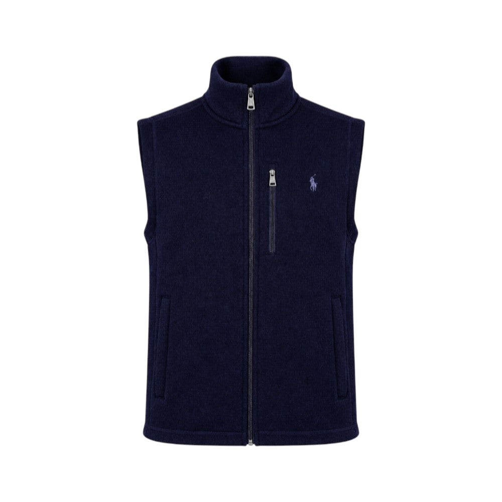 RL MEN S/L F-ZIP FLEECE UPPER 491001 NVY (IRW)