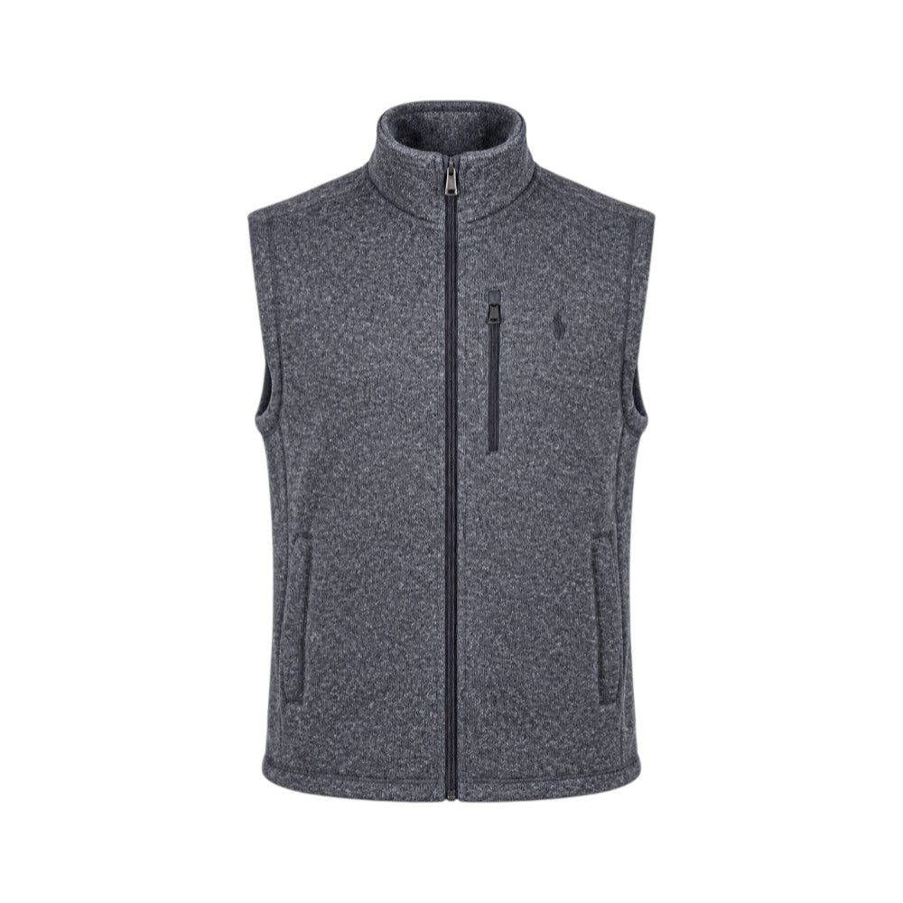 RL MEN S/L F-ZIP FLEECE UPPER 491002 GRY (IRW)