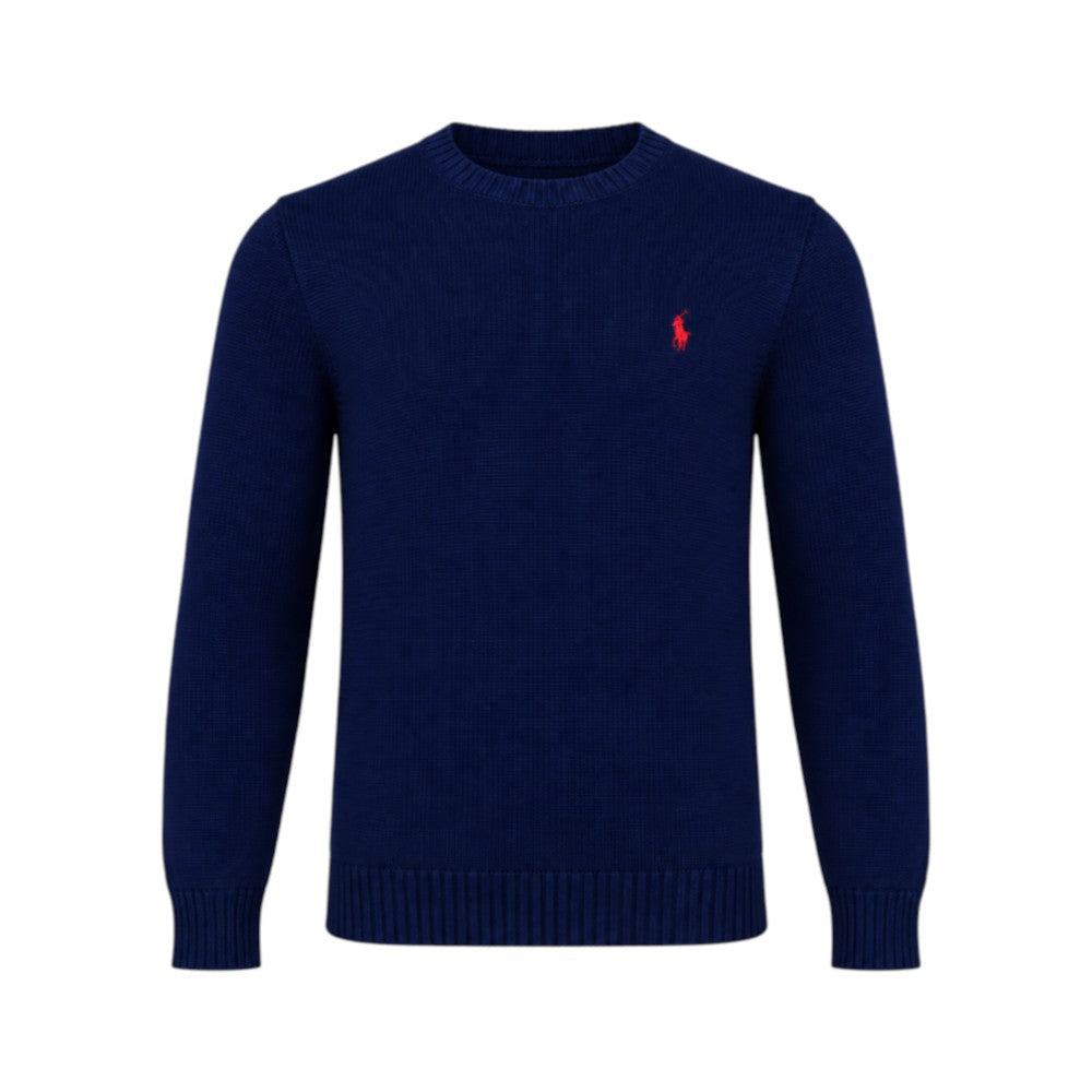 RL MEN L/S R-NECK SWEATER 846001 NVY (IRW)