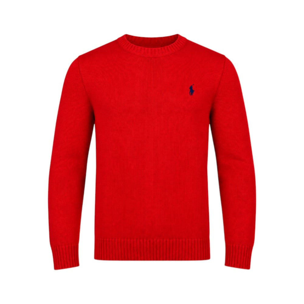 RL MEN L/S R-NECK SWEATER 846017 RED (IRW)